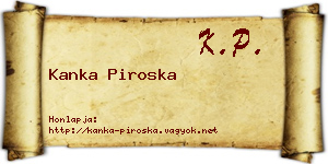 Kanka Piroska névjegykártya